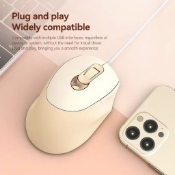 ماوس ألعاب تي وولف V2 – 3 أزرار – سلكي – بيج T-WOLF V2 Gaming Mouse - 3 Buttons - Wired - Beige