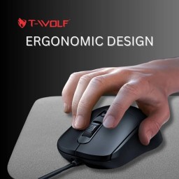 ماوس تي وولف G580 – 4 أزرار – سلكي – أسود T-WOLF G580 Mouse - 4 Buttons - Wired - Black
