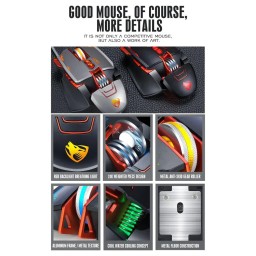 ماوس ألعاب تي وولف V9 – 8 أزرار – سلكي – فضي T-WOLF V9 Gaming Mouse - 8 Buttons - Wired - Silver