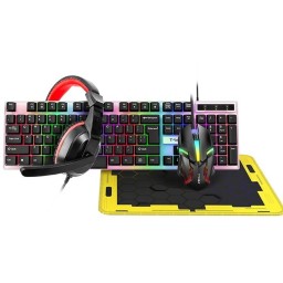 طقم ألعاب تي وولف TF240 RGB – كيبورد وماوس وسماعة وماوس باد T WOLF TF240 Gaming Combo RGB Keyboard, Mouse, Headset & Mousepad Set TF240