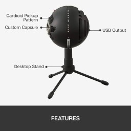 مايكروفون لوجيتك Logitech للمبدعين بلو سنوبول iCE USB للألعاب والبث والبودكاست Logitech for Creators Blue Snowball iCE USB Microphone for Gaming, Streaming, Podcasting