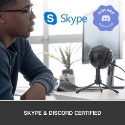 مايكروفون لوجيتك Logitech للمبدعين بلو سنوبول iCE USB للألعاب والبث والبودكاست Logitech for Creators Blue Snowball iCE USB Microphone for Gaming, Streaming, Podcasting
