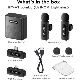 نظام ميكروفون لاسلكي بويـا BOYA V3 Combo BOYA V3 Combo Wireless Microphone System