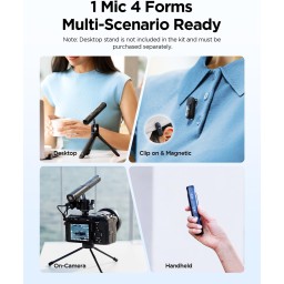 ميكروفون لاسلكي بويا ماجيك 03 قابل للتحويل ومدعوم بالذكاء الاصطناعي BOYA Magic-03 AI-Powered Transformable Wireless Microphone