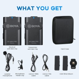 ميكروفون لاسلكي بويا BY-WM4 PRO-K1 BOYA BY-WM4 PRO-K1 Wireless Lavalier Microphone