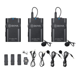 ميكروفون لاسلكي بويا BY-WM4-K2 بمرسلين BOYA BY-WM4-K2 Dual Wireless Lavalier Microphone