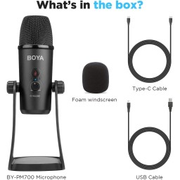 ميكروفون بويا PM700 USB احترافي BOYA PM700 USB Condenser Microphone