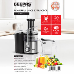 عصارة فواكه جيباس Geepas Juice Extractor GJE5437