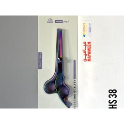 KO-HS 38 مقص حلاقة فسفوري كوهر KOHR Professional Rainbow Hair Cutting Scissors