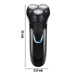 ماكينة حلاقة كهربائية للرجال ثلاثية الرؤوس مقاومة للماء وقابلة للشحن 3-Head Electric Shaver for Men, Waterproof Rechargeable USB Rotary Razor