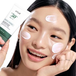 واقي شمس ومرطب أنوا هارتليف Anua Heartleaf Silky Moisture Sunscreen