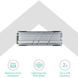 أباسير وحدة تخزين داخلية 1 تيرابايت Apacer AS2280Q4 M.2 NVMe SSD 1TB (5000MB/s)