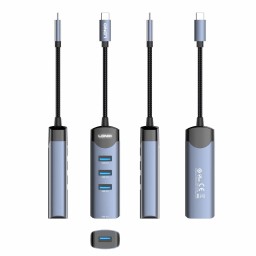 موزع LDNIO DS-134C USB-C ‏4 في 1 مع 4 منافذ USB 3.0 بسرعة 5Gbps LDNIO DS-134C USB-C to 4× USB 3.0 Hub Adapter – 5Gbps