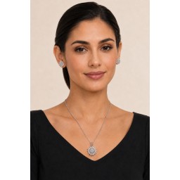 هاف ست نسائي من الفضة الايطاليه Women’s Italian Sterling Silver Half Set925