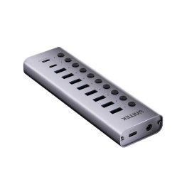 موزع UNITEK USB ‏10 منافذ مع مفتاح تشغيل مستقل لكل منفذ ومؤشرات LED UNITEK 10-in-1 USB Hub with Individual On/Off Switches & LED Indicators