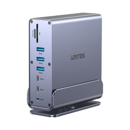 محطة إرساء UNITEK D1135A DisplayLink ‏15 في 1 مع دعم ثلاث شاشات 4K وشحن PD 100W UNITEK D1135A Universal DisplayLink Triple 4K Docking Station – 15-in-1