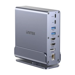 محطة إرساء UNITEK D1135A DisplayLink ‏15 في 1 مع دعم ثلاث شاشات 4K وشحن PD 100W UNITEK D1135A Universal DisplayLink Triple 4K Docking Station – 15-in-1