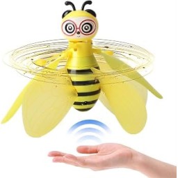 لعبة النحلة الطائرة الذكية الحثية مع مستشعر يد وإضاءة LED Induction Bee Flying Aircraft Toy with Infrared Sensor & LED Lights