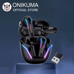سماعات أذن لاسلكية ثنائية الوضع ONIKUMA T27 (BT 5.3، IPX4، شاشة LED) ONIKUMA T27 Dual-Mode Wireless Earbuds – Bluetooth 5.3, | IPX4 - LED Display