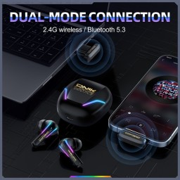 سماعات أذن لاسلكية ثنائية الوضع ONIKUMA T27 (BT 5.3، IPX4، شاشة LED) ONIKUMA T27 Dual-Mode Wireless Earbuds – Bluetooth 5.3, | IPX4 - LED Display