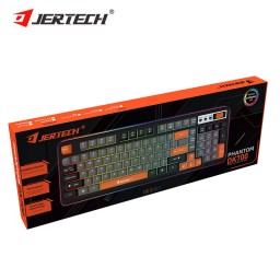 كيبورد ألعاب JERTECH Phantom DK700 بإضاءة Rainbow – أسود JERTECH Phantom DK700 Rainbow Backlit Gaming Keyboard – Black