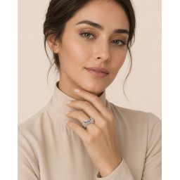 خاتم نسائي من الفضة الايطاليه Women’s Italian 925 Sterling Silver Ring