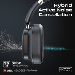 سماعات رأس هجينة عالية الدقة ووحدة تحكم بشاشة LCD تعمل باللمس High-definition hybrid headphones and touchscreen LCD controller