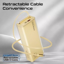 بنك طاقة بروميت بسعة 20000 مللي أمبير مع شحن سريع USB-C PD بقوة 45 واط، Promate 20000mAh Power Bank with 45W USB-C PD Fast Charging,
