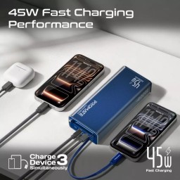 بنك طاقة بروميت بسعة 20000 مللي أمبير مع شحن سريع USB-C PD بقوة 45 واط، Promate 20000mAh Power Bank with 45W USB-C PD Fast Charging,