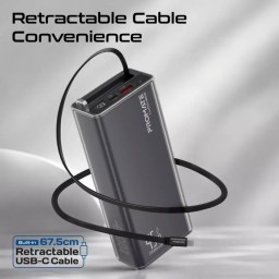 بنك طاقة بروميت بسعة 20000 مللي أمبير مع شحن سريع USB-C PD بقوة 45 واط، Promate 20000mAh Power Bank with 45W USB-C PD Fast Charging,