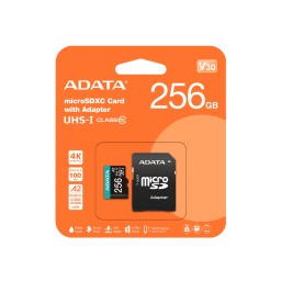 بطاقة ذاكرة ADATA Premier Pro microSDXC سعة 256GB UHS-I – مع محول SD ADATA Premier Pro microSDXC UHS-I Memory Card – 256GB – with SD Adapter
