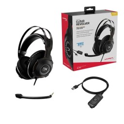 سماعة ألعاب HyperX Cloud Revolver 7.1 السلكية – صوت محيطي 7.1 / محركات 50mm – أسود HyperX Cloud Revolver 7.1 Wired Gaming Headset – Virtual 7.1 Surround Sound – Black
