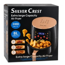 قلاية هوائية سلفر كريست  بسعة كبيرة 8 لتر Silver Crest Air Fryer, Large Capacity 8 Liters