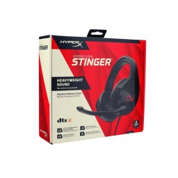 سماعة ألعاب HyperX Cloud Stinger السلكية – DTS Headphone:X / مايكروفون عازل للضوضاء – أسود HyperX Cloud Stinger Wired Gaming Headset – DTS Headphone:X Spatial Audio – Black