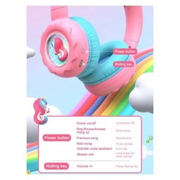 سماعة رأس أونيكوما B30 بتقنية البلوتوث (يونيكورن وردي) headphones