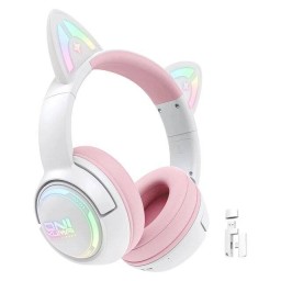 سماعة رأس أونيكوما GT838 ثنائية في واحد (وردي-أبيض) headphones