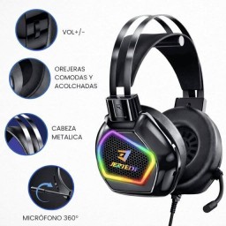سماعة رأس سلكية Jertech HG02 Acuity USB RGB (أسود headphones