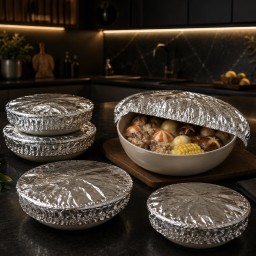 اغطية الألمنيوم لحفظ الطعام 10PCS Aluminum Foil Food Covers