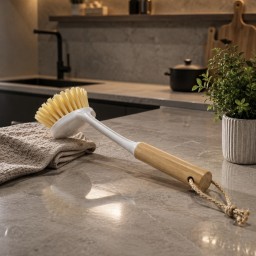 فرشاة تنظيف متعددة الاستخدامات بمقبض خشبي Long Handle Bamboo Cleaning Brush