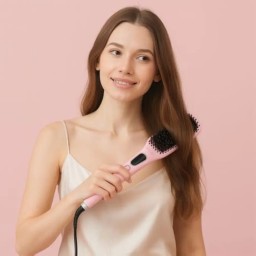 فرشاة فرد وتصفيف الشعر الساخنة السيراميكية الاحترافية إنزو ENZO Professional Ceramic Hot Straightening Brush
