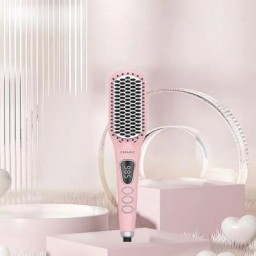 فرشاة فرد وتصفيف الشعر الساخنة السيراميكية الاحترافية إنزو ENZO Professional Ceramic Hot Straightening Brush