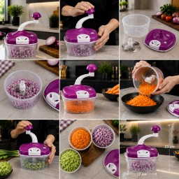 قطّاعة خضار يدوية متعددة Manual Vegetable Chopper