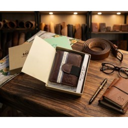 محفظة رجالية جلد طبيعي Men's genuine leather wallet