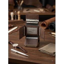 محفظة رجالية جلد طبيعي Men's genuine leather wallet