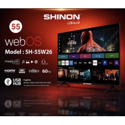 شاشة شينون 55 بوصة أندرويد سمارت 4K UHD موديل wbos SHINON 55 Inch Android Smart TV 4K UHD webos