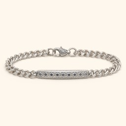 سوار رجالي من الفضة الايطاليه Men’s Bracelet in Italian 925 Sterling Silver.