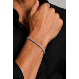 سوار رجالي من الفضة الايطاليه Men’s Bracelet in Italian 925 Sterling Silver.
