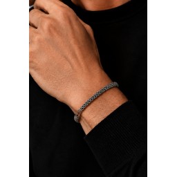سوار رجالي من الفضة الايطاليه Men’s Bracelet in Italian 925 Sterling Silver.