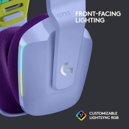 سماعة ألعاب لاسلكية Logitech G733 Lightspeed – ليلك Logitech G733 Lightspeed Wireless Gaming Headset – Lilac