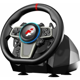 مجموعة عجلة القيادة Flashfire F119 Buddh Mini للسباق - عجلة قيادة للألعاب مع دواسات Flashfire F119 Buddh Mini racing wheel Set Gaming Racing Wheel Steering Wheel With Pedal
